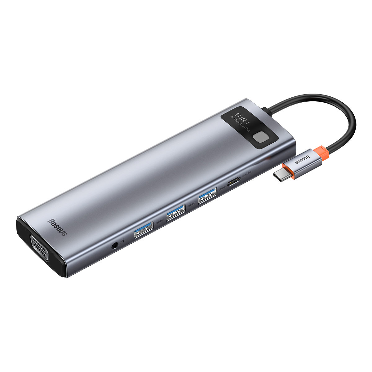 هاب usb بیسوس مدل Metal Gleam HUB USB-C 11-in-1 Adapter(بهترین هاب USB  بیسوس)