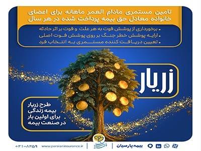 نوآوری بیمه پارسیان در حمایت از خانوادهها با ارایه «طرح زریار» نوآوری بیمه پارسیان در حمایت از خانوادهها با ارایه «طرح زریار»
