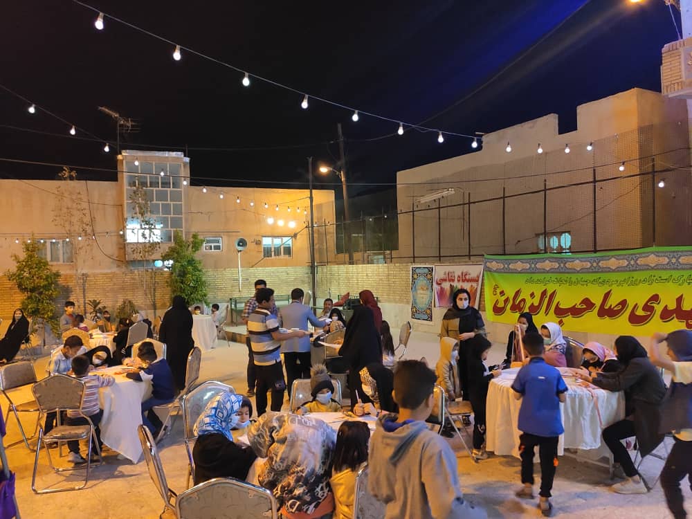 ایستگاه نقاشی کودکان، سلاله پاکان، مسجد صاحب الزمان، نیمه شعبان 