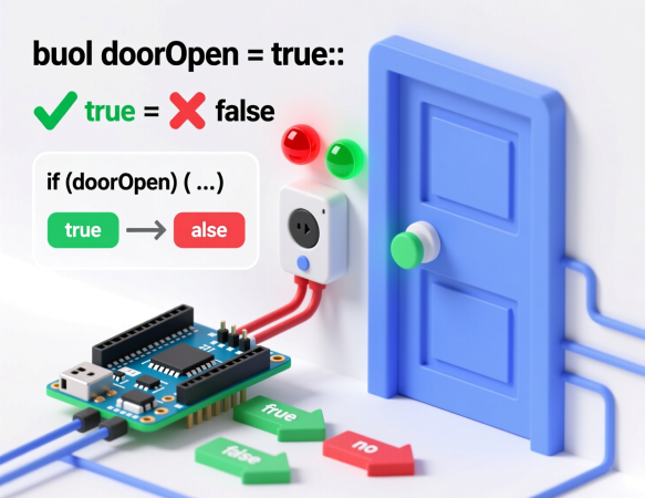ثابت‌های true و false در آردوینو — آموزش کامل منطق بولی برای مبتدی‌ها