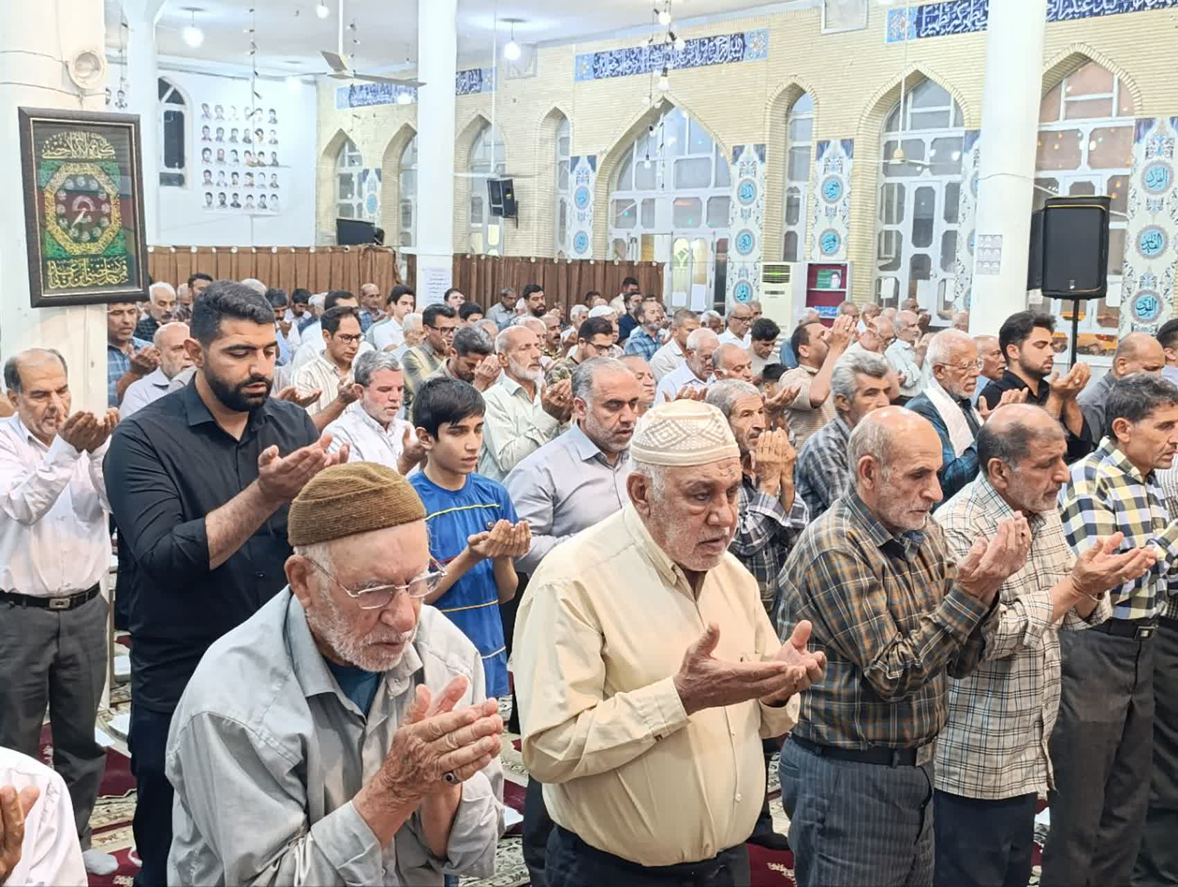 نماز جماعت ، مسجد صاحب الزمان، عید غدیر جهرم، سلاله پاکان