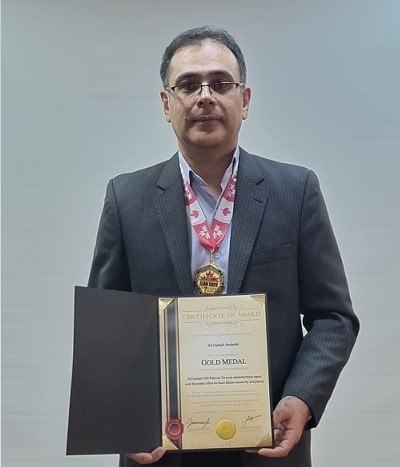 دکتر علی فرهادی مدال طلای هفتمین مسابقات بین المللی اختراعات کانادا ICAN 2022 را از آن خود کرد .