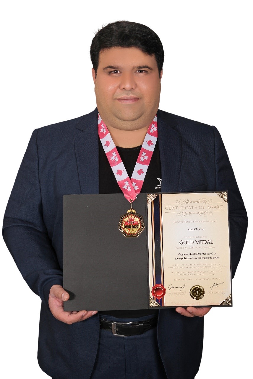 کسب مدال طلای مسابقات اختراعات ICAN کانادا 2022 توسط آقای امیر چشمی مخترع خلاق ایرانی 