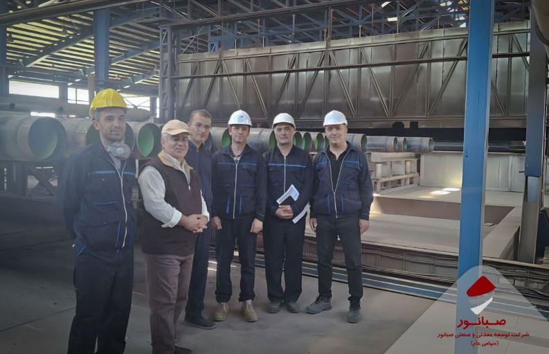 بازدید مدیرعامل صبانور از خط تولید لوله‌های پروژه انتقال آب تصفیه‌خانه بیجار
