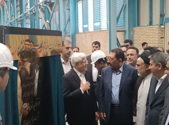 افتتاح بزرگترین خط تولید تیر آهن شرق کشور با حضور معاون اول رییس جمهور در نیشابور