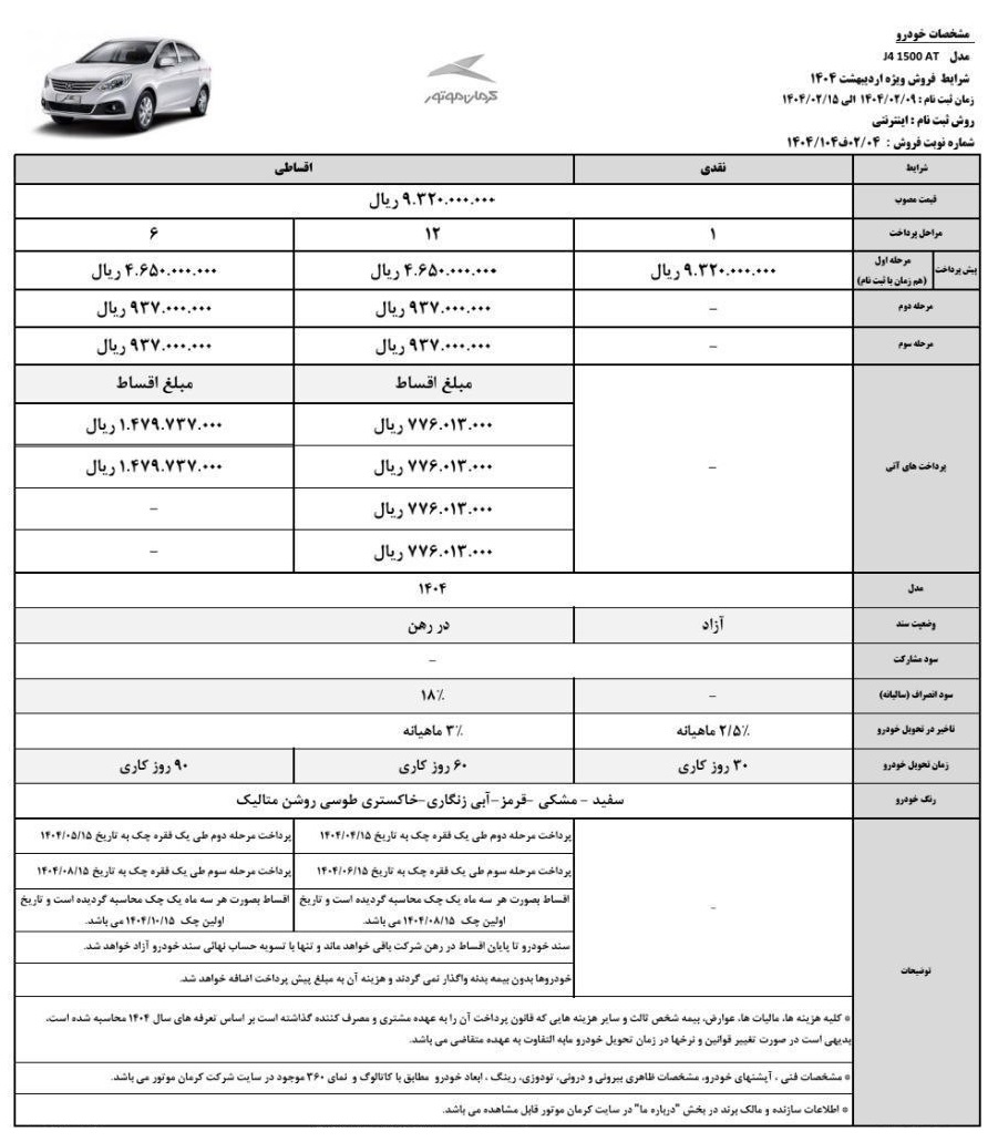 جک J4, فروش اقساطی جک J4, فروش اقساطی جک J4 اردیبهشت 1404, شرایط فروش جک J4, فروش اقساطی کرمان موتور, فروش اقساططی کرمان موتور ردیبهشت 1404