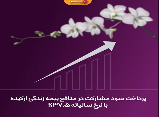 پرداخت سود مشارکت در منافع بیمه زندگی ارکیده با نرخ سالیانه ۳۷٫۵ درصد
