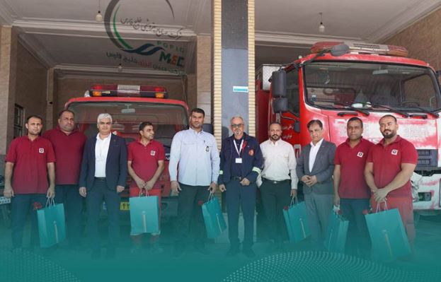 تقدیر شرکت مبین انرژی خلیج فارس از آتش‌نشانان عسلویه و نخل تقی