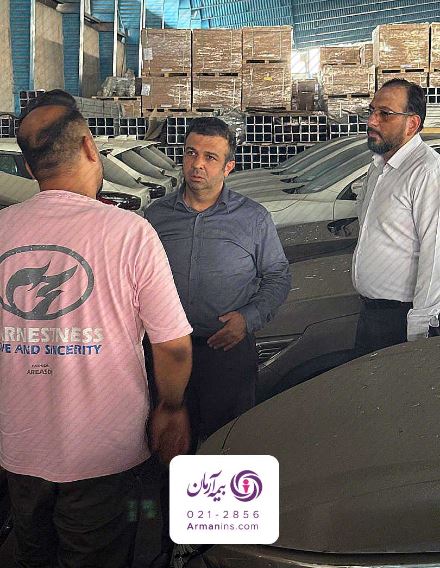 بازدید میدانی مدیرعامل بیمه آرمان ازمحل حادثه بندر شهیدرجایی بندرعباس