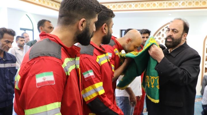 حضور کاروان خادمین حرم مطهر حضرت امام رضا (ع) در شرکت صبا فولاد خلیج فارس حضور کاروان خادمین حرم مطهر حضرت امام رضا (ع) در شرکت صبا فولاد خلیج فارس