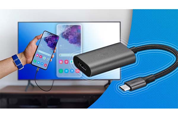 اتصال گوشی به تلویزیون با کابل تبدیل Hdmi به type-c