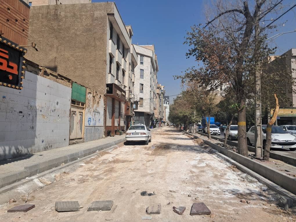 ‍ پیشرفت ۷۵ درصدی طرح تعریض خیابان میثاق شمالی در منطقه ۱۹