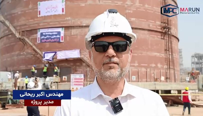 طوفان سازندگی در مارون / ساخت نخستین مخزن دوجداره اتیلن کشور با تکیه بر توان داخلی در پتروشیمی مارون