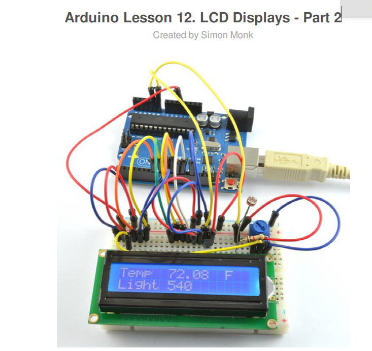 آردوینو درس دوازدهم نمایشگر LCD قسمت دوم