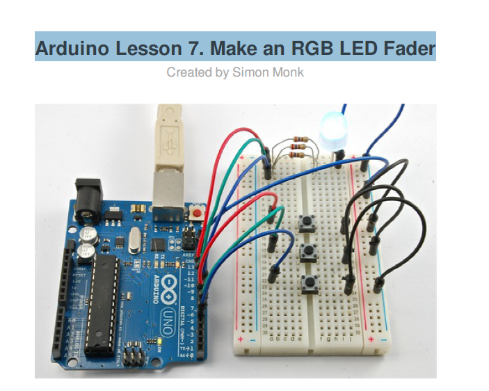 آردوینو درس هفتم یک RGB LED Fader بسازید