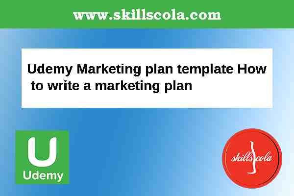 Udemy Marketing plan