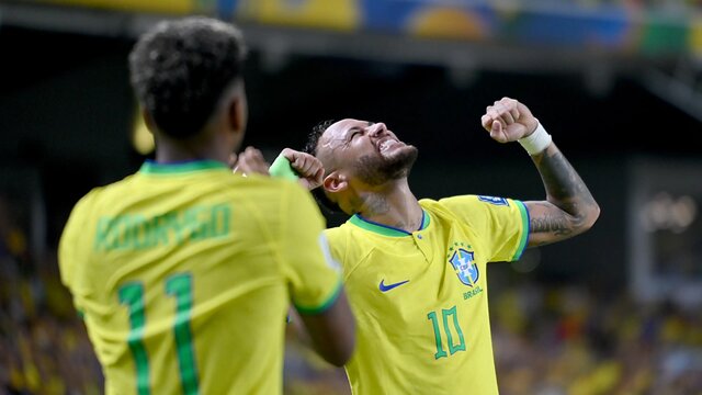 پیروزی برزیل در شب تاریخ‌سازی نیمار