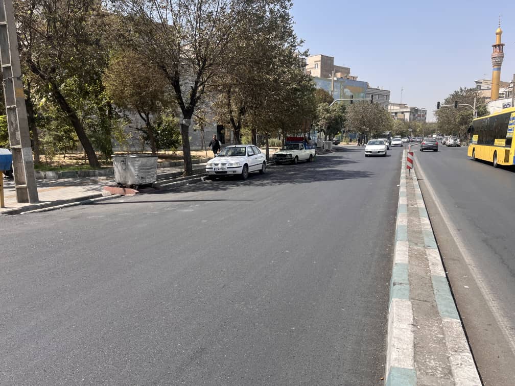 ‍ بهسازی خیابان میثاق با صرف ۴۲۰ تن آسفالت