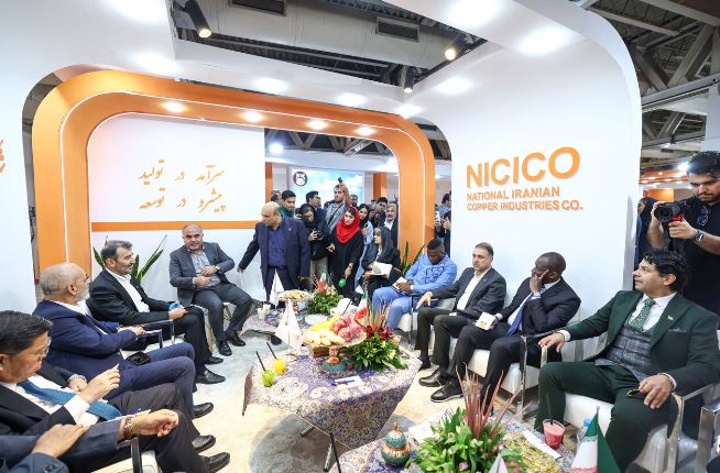 بازدید سفرای ۱۲ کشور از غرفه شرکت ملی صنایع مس ایران در نمایشگاه ایران کانمین ۲۰۲۵