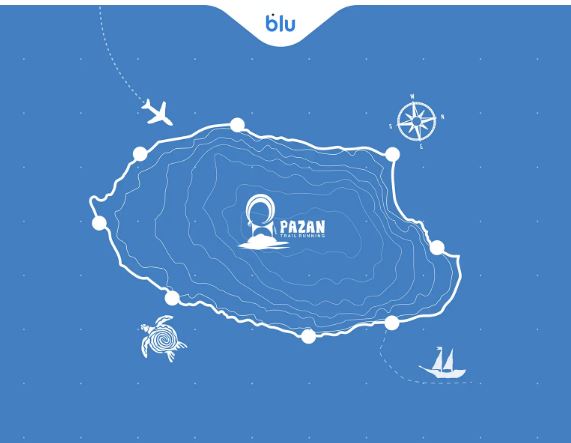 بلو، حامی ماراتن بزرگ کیش شد