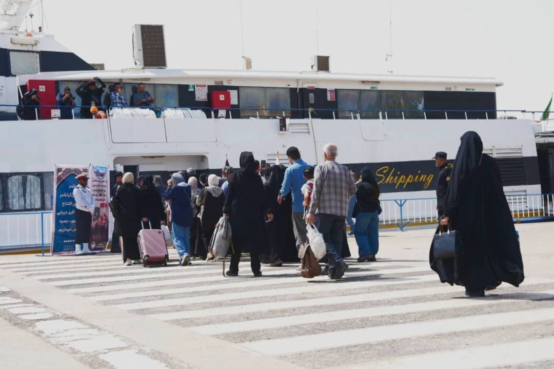 تردد ۱۶۰۰ زائر اربعین با کشتی مسافری