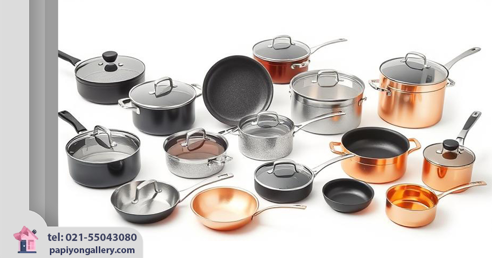 خرید سرویس قابلمه، ماهیتابه و تابه از papiyongallery.com پاپیون گالری فروشگاه لوازم آشپزخانه