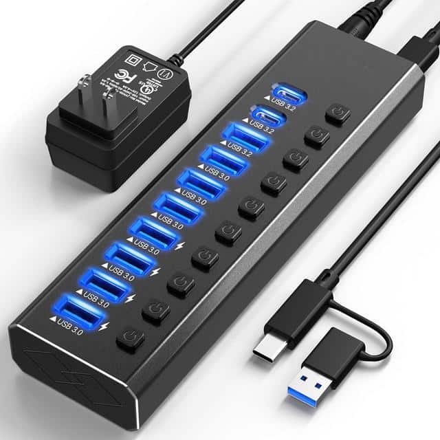 هاب USB با منبع تغذیه (active)