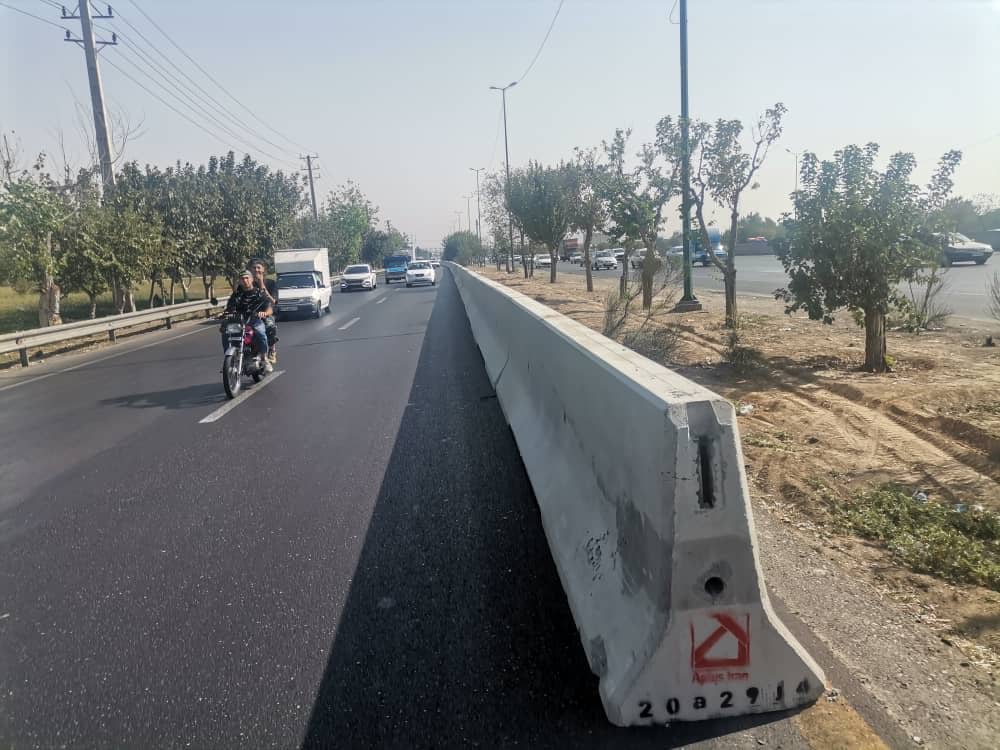 ‍ ایمن‌سازی محور آزادگان با نصب نیوجرسی در منطقه ۱۹