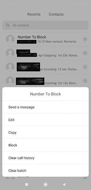 به تنظیمات بروید و Call Blocking را انتخاب کنید.