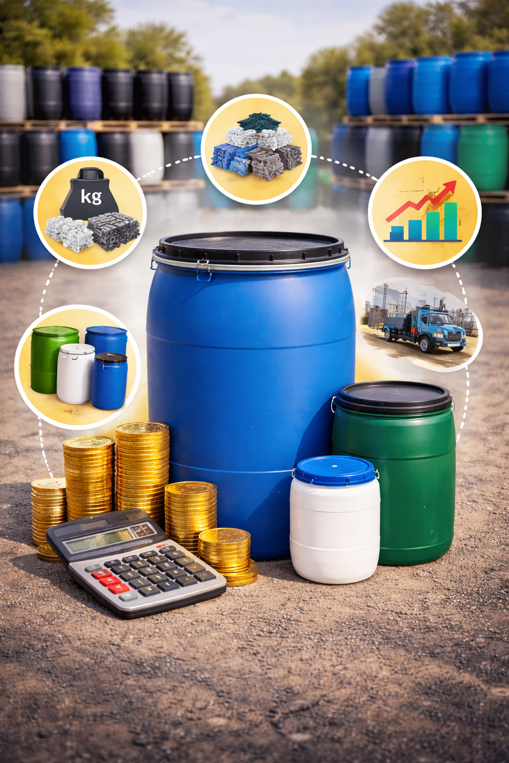 قیمت بشکه پلاستیکی امروز بر اساس ظرفیت و ضخامت