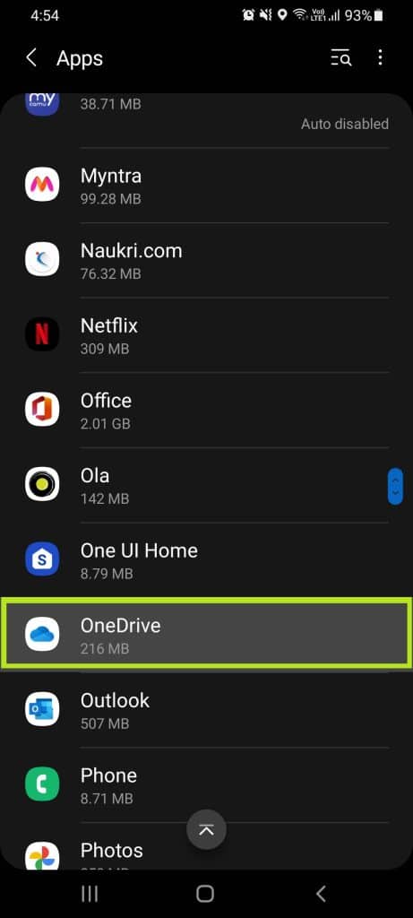 توقف همام سازی خودکار OneDrive