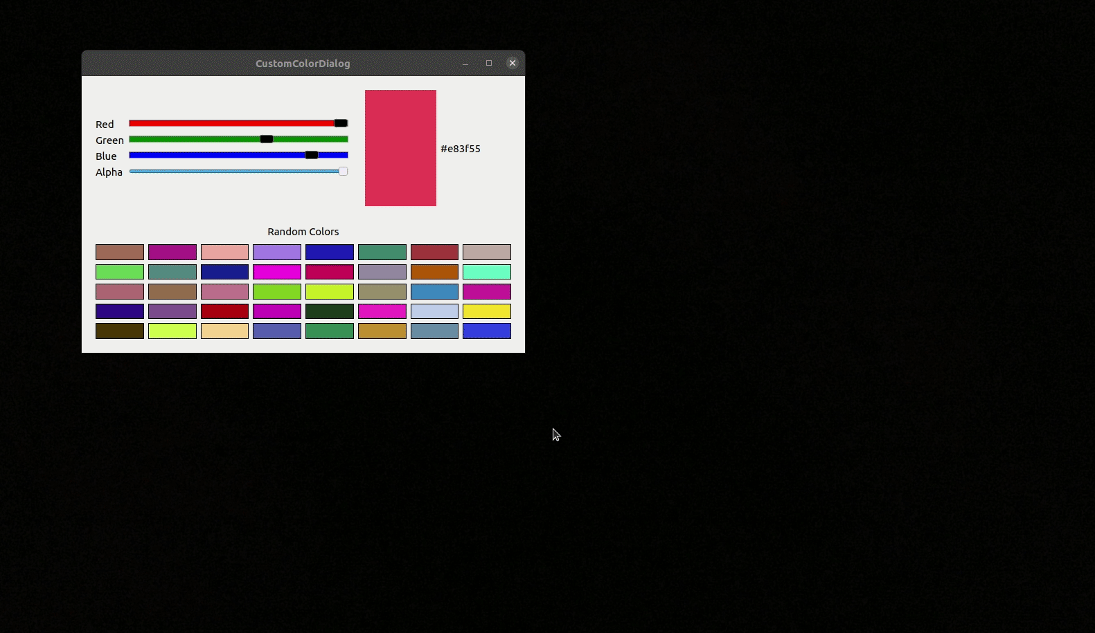 Custom ColorPicker in QWidget
