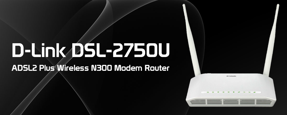 مودم روتر ADSL2 Plus بی‌سیم N300 دی لینک مدل DSL-2750U