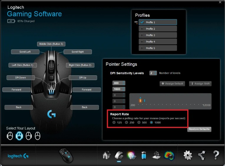 نرم‌افزار شخصي سازي ماوس گيمينگ