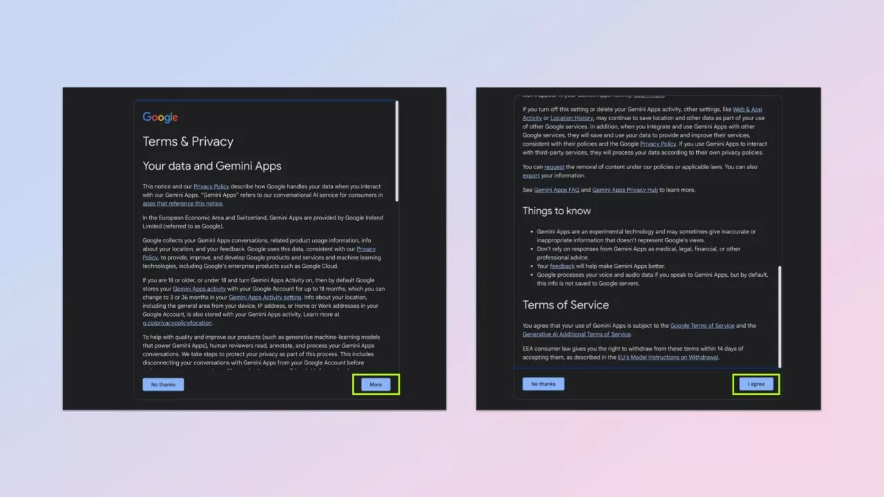ورود به حساب کاربری برای استفاده از Gemini