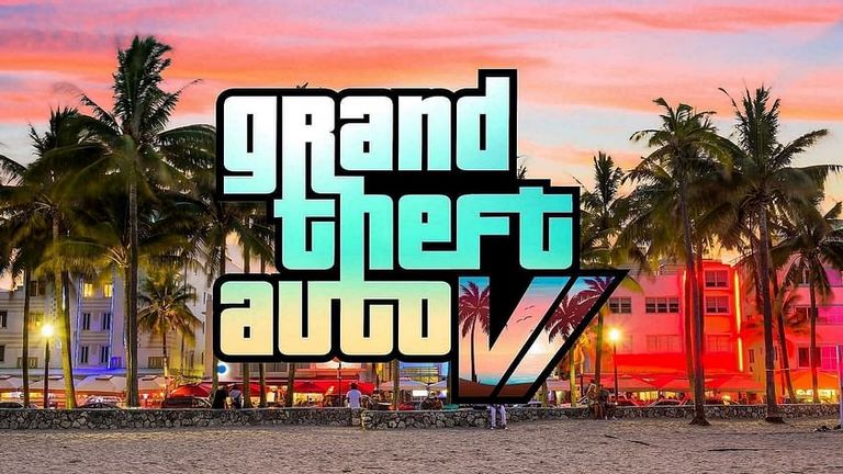 جی تی ای 6 رده‌بندی سنی شد کاور بازی gta 6 ساحل استوایی غروب آفتاب و نخل