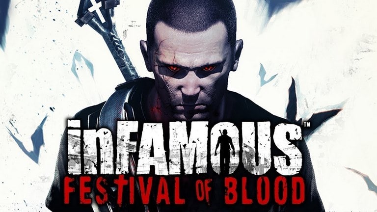شخصیت اصلی اینفیموس Infamous 2: Festival of Blood با چشمان قرمز خون آشامی