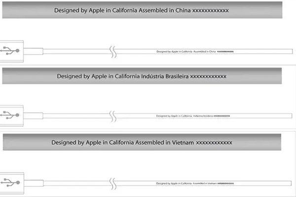 بررسی متن حک شده روی کابل ایفون اصلی