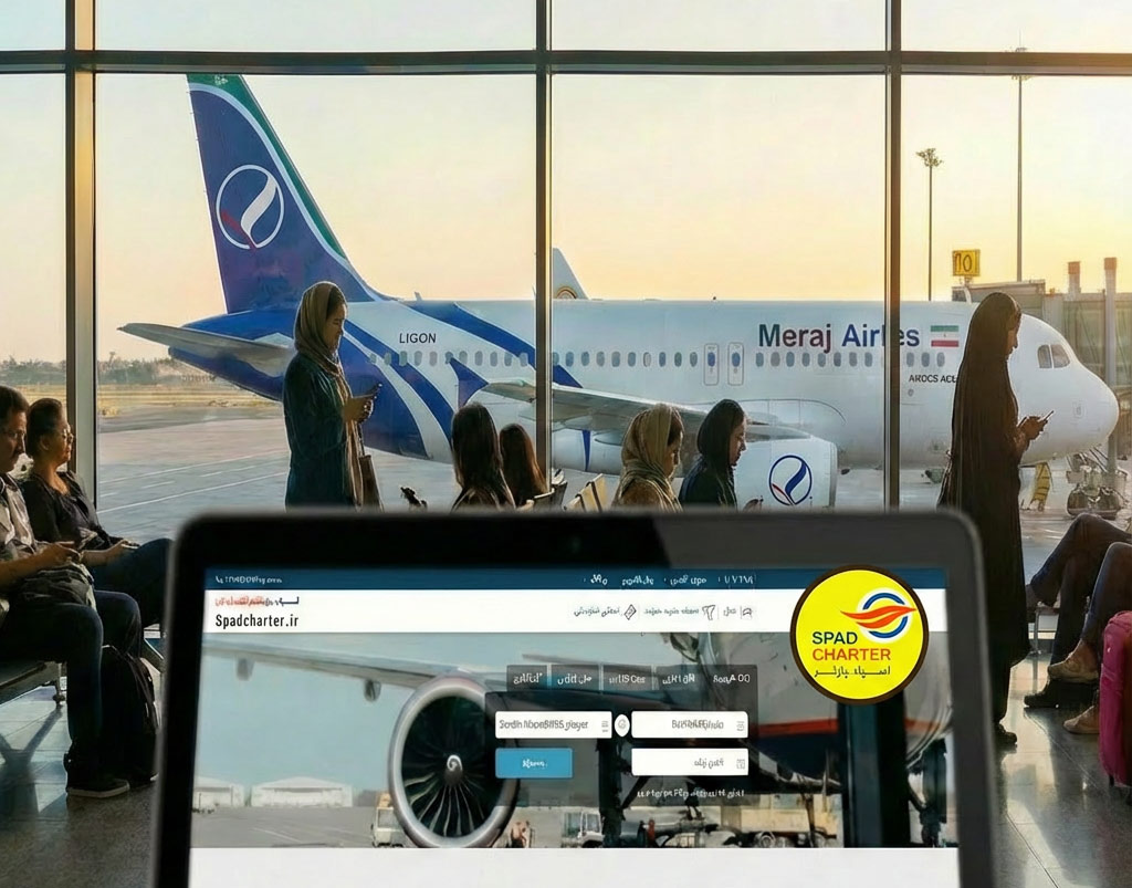 هواپیمایی معراج با ناوگان ایمن و امکان خرید و رزرو بلیط هواپیما از اسپادچارتر