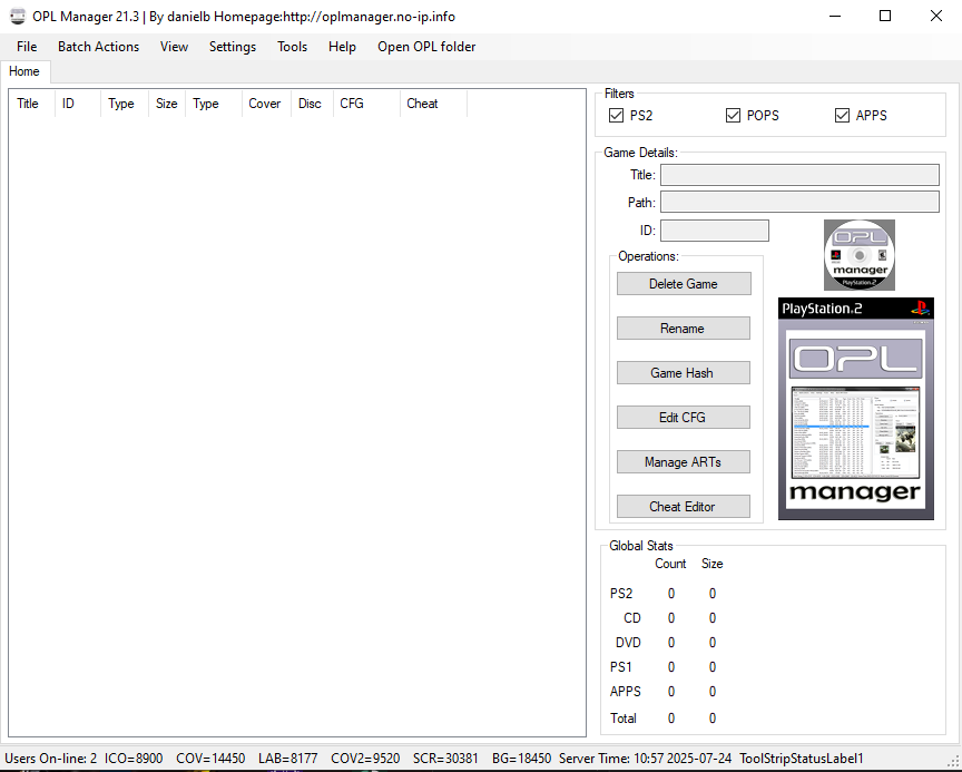 نرمافزار OPL Manager
