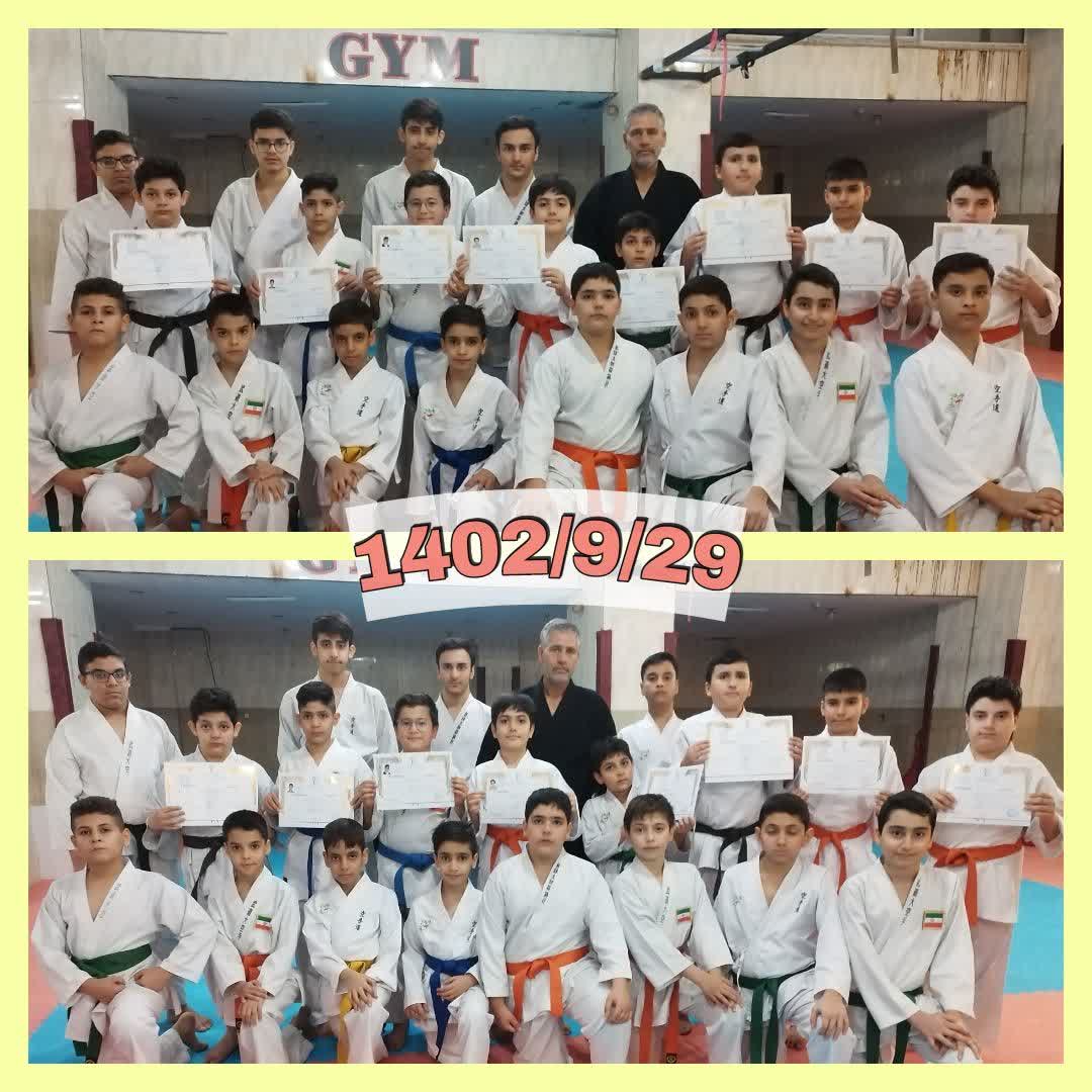 گزارش تصویری از اهدای احکام کمربند های هنرجویان / چهارشنبه 29 آذر 1402 / باشگاه الغدیر  کاراته شوتوکان کاراته دو کنترلی باشگاه رزمی در اصفهان 