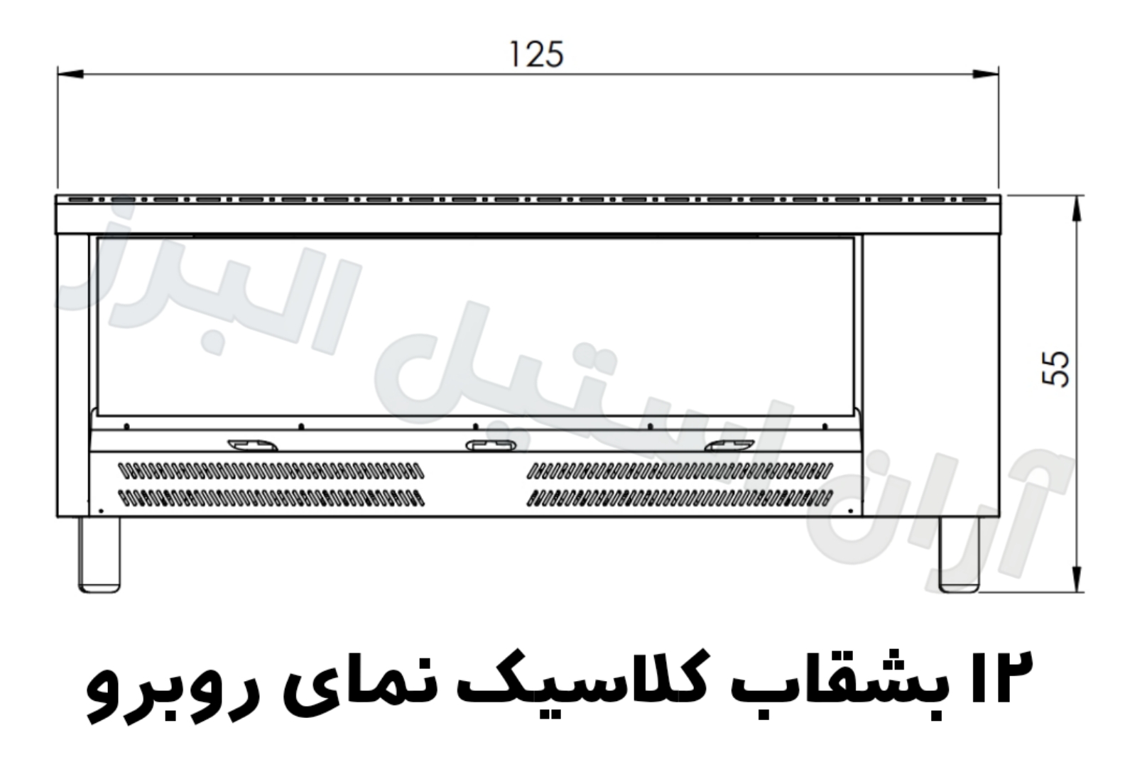 ابعاد ۱۲ بشقاب کلاسیک