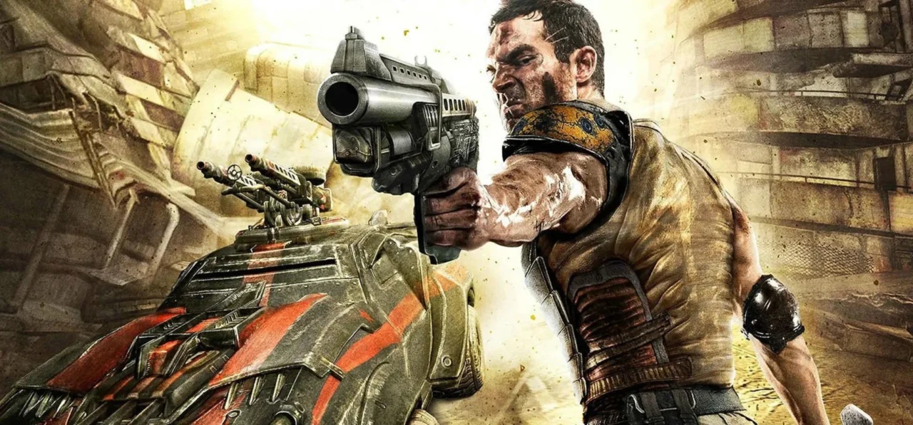 تصویری از دنیای آخرالزمانی Rage؛ جایی که تکنولوژی مدرن با ویرانی بی‌رحمانه در هم آمیخته است.