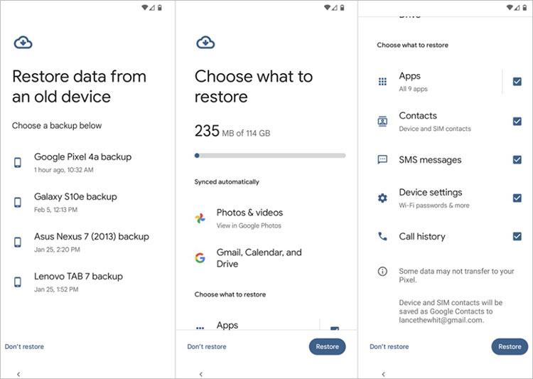 چگونه با گوگل اطلاعات گوشی بعد از ریست فکتوری را برگردانیم
