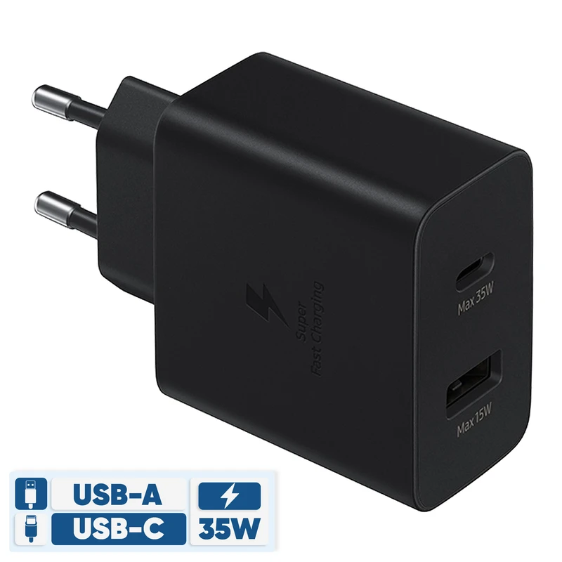 شارژر 35 وات فست سامسونگ EP-TA220: شارژ سریع و همزمان برای چند دستگاه سامسونگ