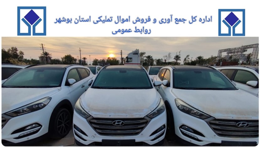 مطرح شدن پرونده ۷۰ دستگاه خودرو توسان در اختیار اموال تملیکی بوشهر در مزایده ، دو هفته پس از دستور فروش قضایی