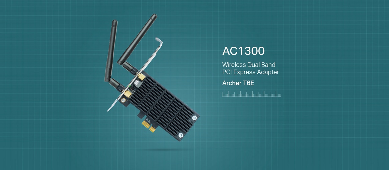 کارت شبکه بی‌سیم و دوباند AC1300 تی پی لینک مدل Archer T6E