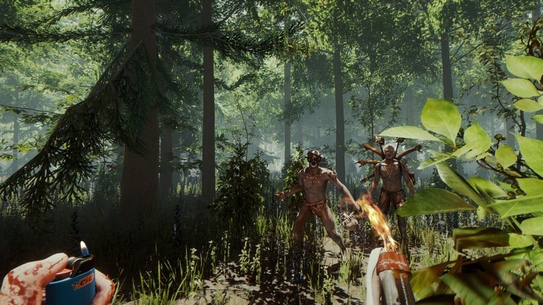 مبارزه با ادمخوارها در جنگل در بازی ترسناک فورست 5 بازی جهان باز برتر برای کامپیوترهای ضعیف