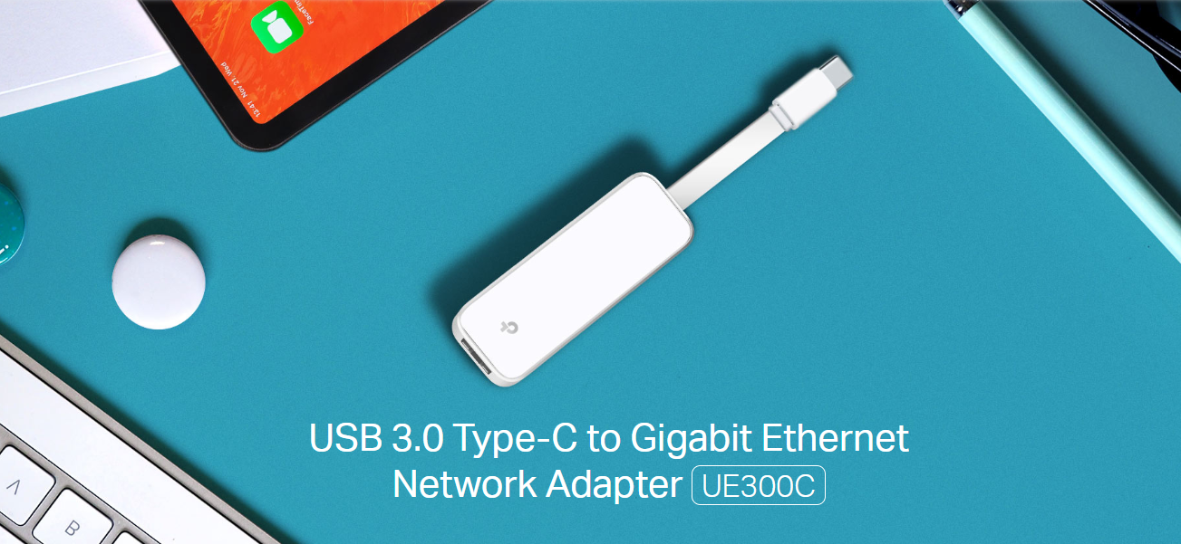 مبدل USB-C به پورت گیگابایت اترنت تی پی لینک UE300C