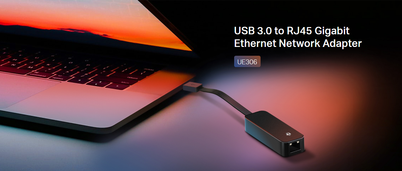 مبدل USB 3.0 به کارت شبکه گیگابیت تی پی لینک مدل UE306
